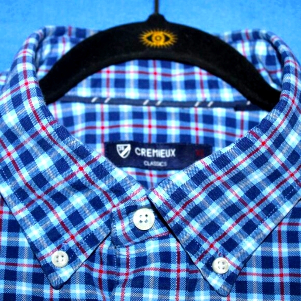 Cremieux Classics Blue Red Plaid Button Down Shirt XL